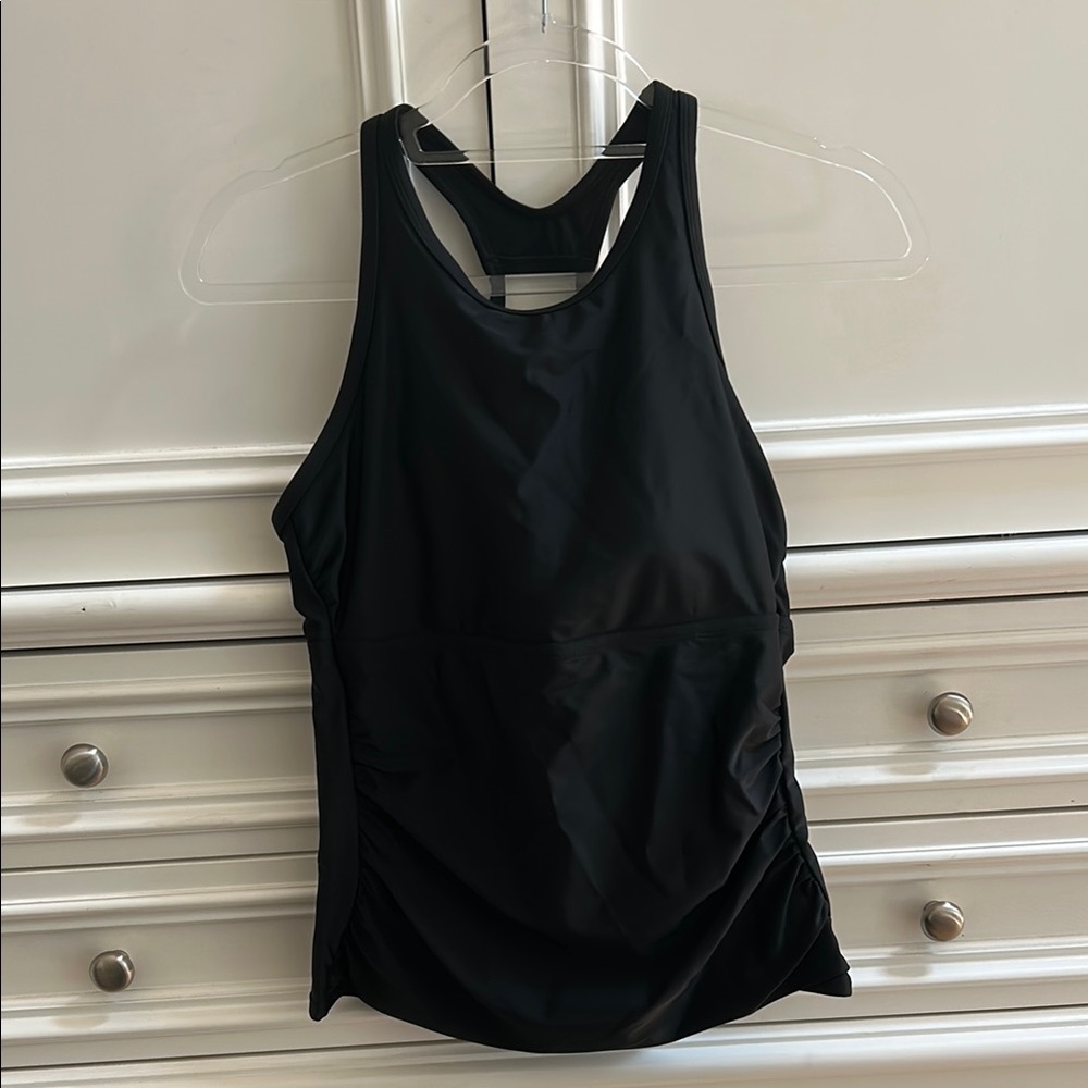 NWT Kona Sol Black Racerback Swim Top